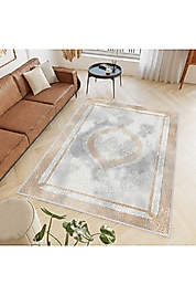 Rovigo Home Dijital Baskı Yıkanabilir Kaymaz Taban Salon Halı RVG0429 100x300 cm
