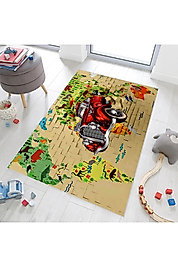 Rovigo Home Dijital Baskı Yıkanabilir Kaymaz Taban Çocuk Halısı RVG4110 100x300