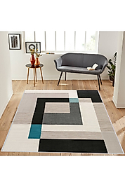 Rovigo Home Dijital Baskı Yıkanabilir Kaymaz Taban Salon Halı RVG1273 100x300 cm