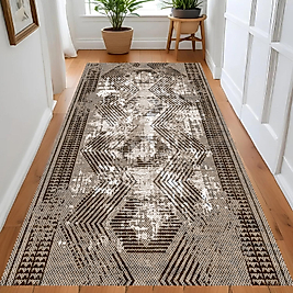 Dijital Baskı Yıkanabilir Kaymaz Taban Salon Halısı Ve Yolluk RV078-FNL352 100x400 cm