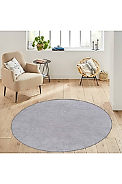 Rovigo Home Dijital Baskı Yıkanabilir Kaymaz Taban Yuvarlak Halı RVG7094 120x120 cm