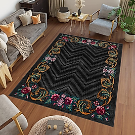 Rovigo Home Dijital Baskı Yıkanabilir Kaymaz Taban Salon Halı RVG0710-SD237 100x150 cm