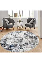 Rovigo Home Dijital Baskı Yıkanabilir Kaymaz Taban Yuvarlak Halı RVG7322-SD1123 180x180 cm