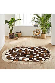 Rovigo Home Dijital Baskı Yıkanabilir Kaymaz Taban Oval Halı RVG7077 100x150 cm