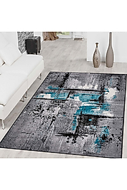 Rovigo Home Dijital Baskı Yıkanabilir Kaymaz Taban Salon Halı RVG1409 100x200 cm