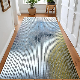 Dijital Baskı Yıkanabilir Kaymaz Taban Salon Halısı Ve Yolluk RV050-FNL323 100x200 cm