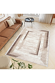 Rovigo Home Dijital Baskı Yıkanabilir Kaymaz Taban Salon Halı RVG0405 100x150 cm
