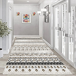 Dijital Baskı Yıkanabilir Kaymaz Taban Salon Halısı Ve Yolluk RV139-FNL444 100x200 cm