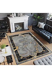 Rovigo Home Dijital Baskı Yıkanabilir Kaymaz Taban Salon Halı RVG0731 100x300 cm