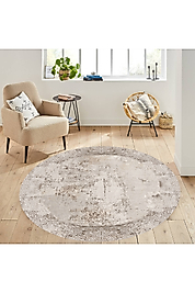 Rovigo Home Dijital Baskı Yıkanabilir Kaymaz Taban Yuvarlak Halı RVG7299-HT948 120x120 cm