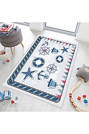 Rovigo Home Dijital Baskı Yıkanabilir Kaymaz Taban Çocuk Halısı RVG4052-SD1176 100x150