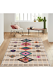 Rovigo Home Dijital Baskı Yıkanabilir Kaymaz Taban Salon Halı RVG1490 100x150 cm