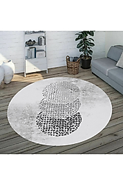 Rovigo Home Dijital Baskı Yıkanabilir Kaymaz Taban Yuvarlak Halı RVG7314-SD392 140x140 cm