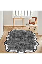 Rovigo Home Dijital Baskı Yıkanabilir Kaymaz Taban Oval Halı RVG7035-SD245 100x150 cm