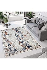 Rovigo Home Dijital Baskı Yıkanabilir Kaymaz Taban Salon Halı RVG0765 100x200 cm