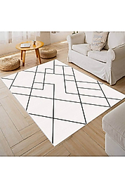 Rovigo Home Dijital Baskı Yıkanabilir Kaymaz Taban Salon Halı RVG0687 100x150 cm