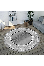 Rovigo Home Dijital Baskı Yıkanabilir Kaymaz Taban Yuvarlak Halı RVG7318-SD1024 160x160 cm
