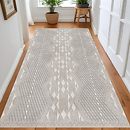 Dijital Baskı Yıkanabilir Kaymaz Taban Salon Halısı Ve Yolluk RV063-FNL336 100x400 cm