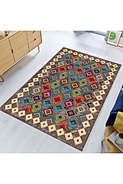 Rovigo Home Dijital Baskı Yıkanabilir Kaymaz Taban Salon Halı RVG0353 100x200 cm