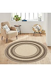 Rovigo Home Dijital Baskı Yıkanabilir Kaymaz Taban Yuvarlak Halı RVG7161 160x160 cm