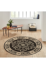 Rovigo Home Dijital Baskı Yıkanabilir Kaymaz Taban Yuvarlak Halı RVG7158 180x180 cm