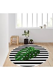 Rovigo Home Dijital Baskı Yıkanabilir Kaymaz Taban Yuvarlak Halı RVG7122 160x160 cm