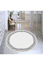 Rovigo Home Dijital Baskı Yıkanabilir Kaymaz Taban Yuvarlak Halı RVG7337-HY896 160x160 cm