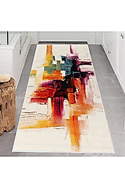 Rovigo Home Dijital Baskı Yıkanabilir Kaymaz Taban Salon Halı RVG0627 100x150 cm