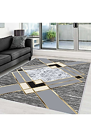 Rovigo Home Dijital Baskı Yıkanabilir Kaymaz Taban Salon Halı RVG0011-SD697 100x200 cm
