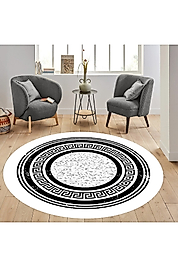 Rovigo Home Dijital Baskı Yıkanabilir Kaymaz Taban Yuvarlak Halı RVG7307-HT1533 140x140 cm