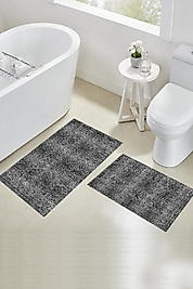 Dijital Baskı Modern Banyo Halısı İkili Banyo Paspası RVG5-SD877 100x60+60x50 cm