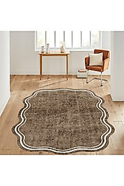 Rovigo Home Dijital Baskı Yıkanabilir Kaymaz Taban Oval Halı RVG7034-SD244 100x150 cm
