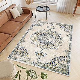 Rovigo Home Dijital Baskı Yıkanabilir Kaymaz Taban Salon Halı RVG0798 100x150 cm