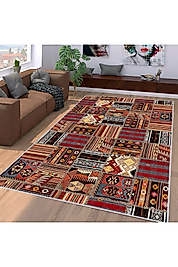 Rovigo Home Dijital Baskı Yıkanabilir Kaymaz Taban Salon Halı RVG1092 100x200 cm