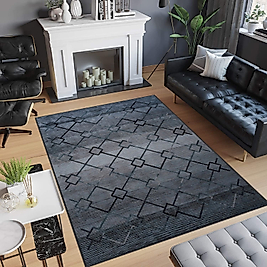 Rovigo Home Dijital Baskı Yıkanabilir Kaymaz Taban Salon Halı RVG0730 100x150 cm