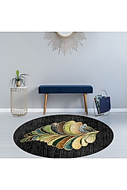 Rovigo Home Dijital Baskı Yıkanabilir Kaymaz Taban Oval Halı RVG7038-SD270 100x150 cm