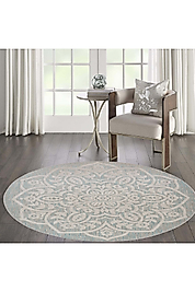 Rovigo Home Dijital Baskı Yıkanabilir Kaymaz Taban Yuvarlak Halı RVG7050 120x120 cm
