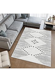 Rovigo Home Dijital Baskı Yıkanabilir Kaymaz Taban Salon Halı RVG0406 100x150 cm