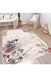Rovigo Home Dijital Baskı Yıkanabilir Kaymaz Taban Salon Halı RVG1965-SM512 100x200 cm