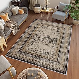 Rovigo Home Dijital Baskı Yıkanabilir Kaymaz Taban Salon Halı RVG0714 100x300 cm