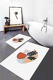 Rovigo Home Dijital Baskı  2'li Banyo Paspas  Takımı RVG5297  100x60+60x50 cm