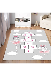 Rovigo Home Dijital Baskı Yıkanabilir Kaymaz Taban Çocuk Halısı RVG4087-SD503 100x300