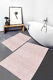 Dijital Baskı Modern Banyo Halısı İkili Banyo Paspası RVG5-LNA0038 100x60+60x50 cm