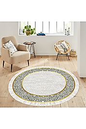 Rovigo Home Dijital Baskı Yıkanabilir Kaymaz Taban Yuvarlak Halı RVG7300-SD1071 180x180 cm