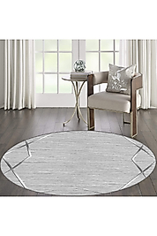 Rovigo Home Dijital Baskı Yıkanabilir Kaymaz Taban Yuvarlak Halı RVG7114 100x100 cm