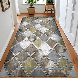 Dijital Baskı Yıkanabilir Kaymaz Taban Salon Halısı Ve Yolluk RV045-FNL316 100x200 cm