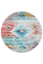 Rovigo Home Dijital Baskı Yıkanabilir Kaymaz Taban Yuvarlak Halı RVG7148 120x120 cm