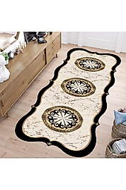 Rovigo Home Dijital Baskı Yıkanabilir Kaymaz Taban Oval Halı RVG7027 100x200 cm