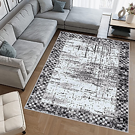Rovigo Home Dijital Baskı Yıkanabilir Kaymaz Taban Salon Halı RVG0705