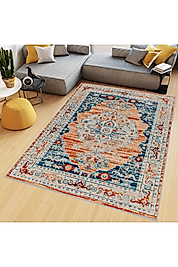 Rovigo Home Dijital Baskı Yıkanabilir Kaymaz Taban Salon Halı RVG0523 100x200 cm